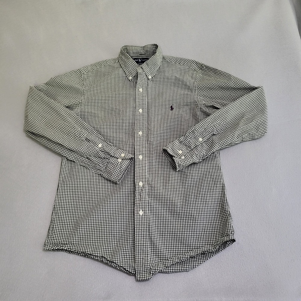 Ralph Lauren Custom Fit Long Sleeve Button Down Checked Gingham Shirt Men's M